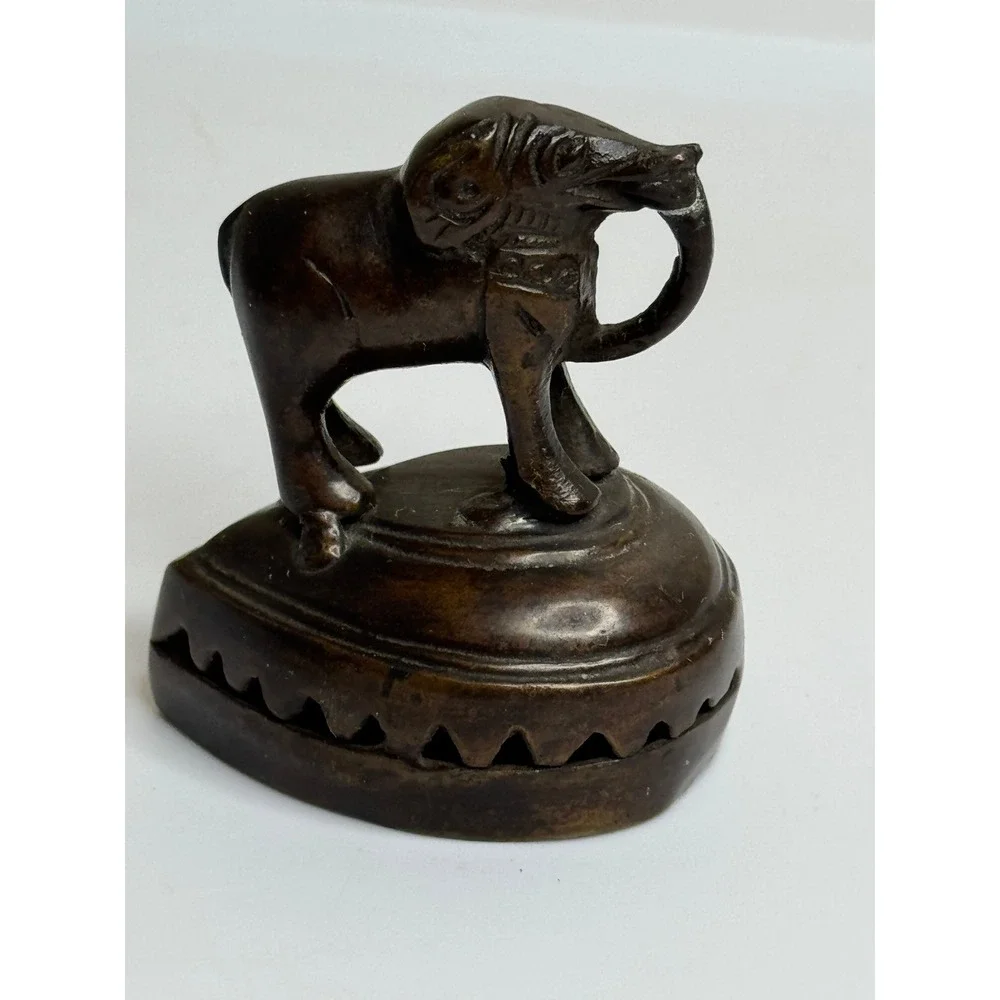 Antique Vintage Cast Brass Elephant 